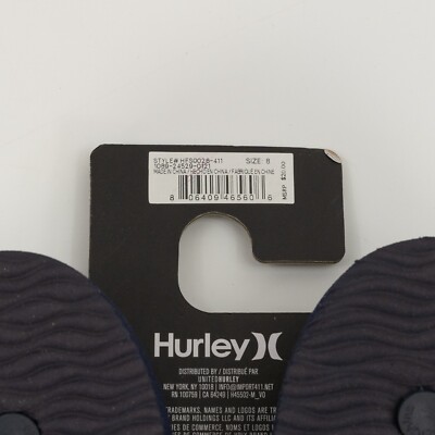 Hurley Men\'s USA Flag \'Red Blue\' Thong Sandals HFS0026-008 Multi Size NEW Hurley USA Pattern Flag Mens Flip Flops Thong Sandals  main image 3
