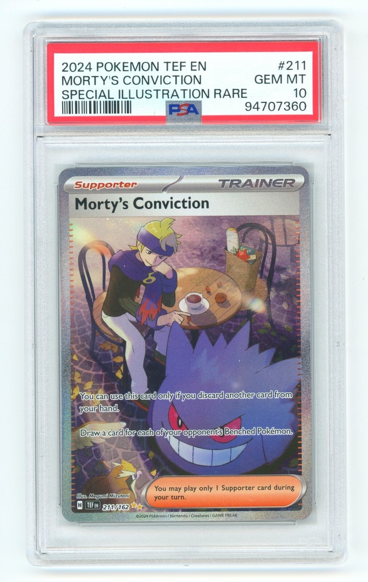 Morty's Conviction 211/162 PSA 10 GEM MT Temporal Forces SIR Morty's Conviction 211/162 PSA 10 GEM MT Temporal Forces SIR