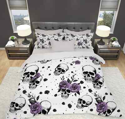 Eternally Yours Gothic Bedding: Duvet Cover or Pillow Shams by Durazza