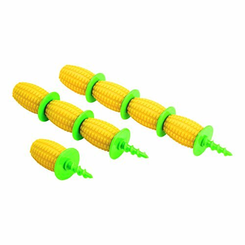 KUHN RIKON Corn Holders 8 piece Set porta mais, giallo/verde, plastica (O4v)