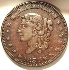 1837 HT-249 New York City J H Dayton Hard Times Merchant Token