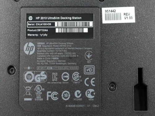 NEW HP 2013 UltraSlim Docking Station D9Y32AA#ABA / D9Y19AV#ABA - Picture 4 of 8