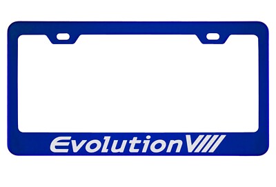 Blue License Plate Frame for Mitsubishi Lancer Evolution VIII, Evolution8