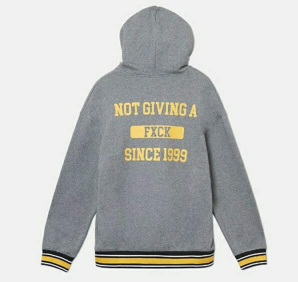 【YESEYESEE】VTG LOGO SWEATSHIRTS / GUN L WESC unizex Hooded Sweatshirt Mike 1999 medium grey XL/XXL/6