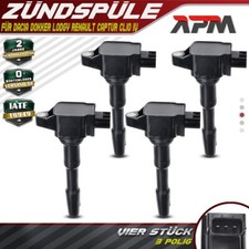 4x Zündspule für Dacia Dokker Duster Lodgy Renault Captur Clio IV Smart Nissan