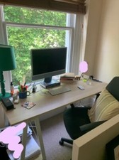 Habitat Trestle Table Office Desk - White in great condition, home office gaming