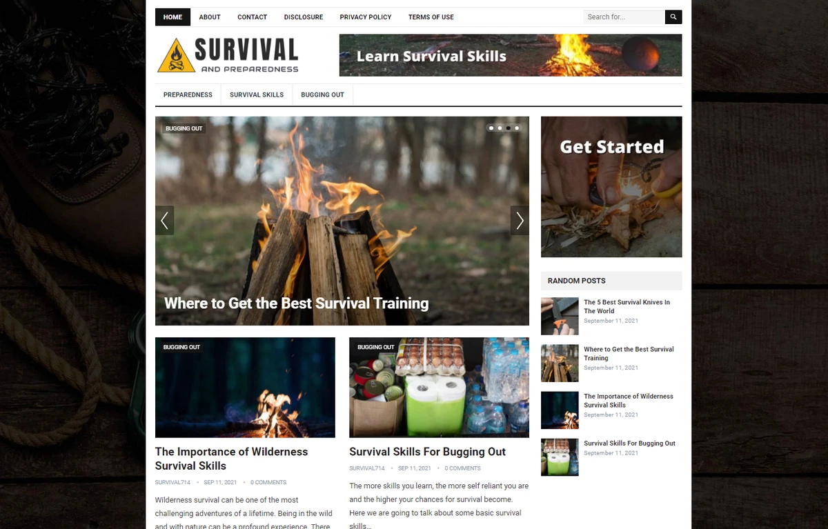 Survival websites outlet