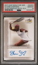 2017 Leaf Signature Slam Hopefuls Silver Auto /25 Sloane Stephens PSA 10 Gem!!