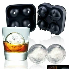ICE Cube Balls Round Sphere Sphere Tray Mold Whiskey Cocktails Silicone 