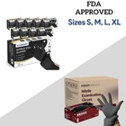Black Industrial Disposable Nitrile Gloves 4 & 5 Mil Latex & Powder Free