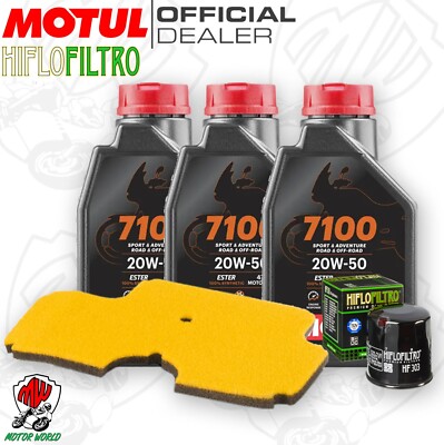 Inspektionskit Öl Motul 7100 20W50 + Filter Kawasaki KLR 650 2012