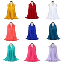 Women Solid Modal Long Soft Scarf Shawl Ladies Breathable Head Neck Stole Wrap