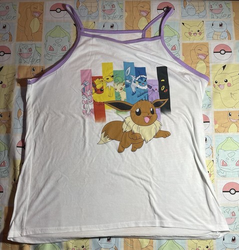 Pokemon Eevee-lutions We Love Fine Tank Top Used Gently Worn XL Womens