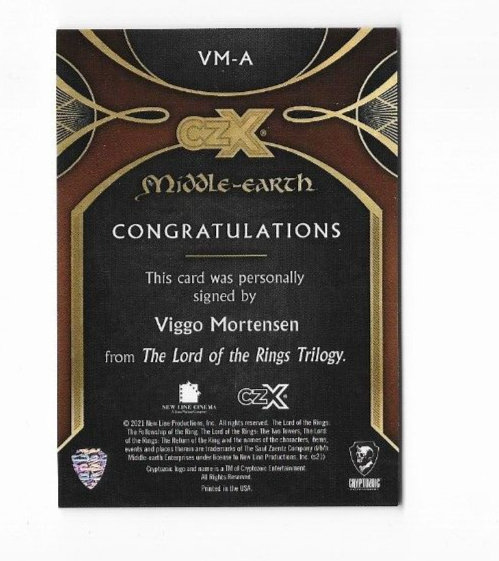 マジックザギャザリング 2022 Cryptozoic CZX Middle-Earth autograph Viggo Mortensen