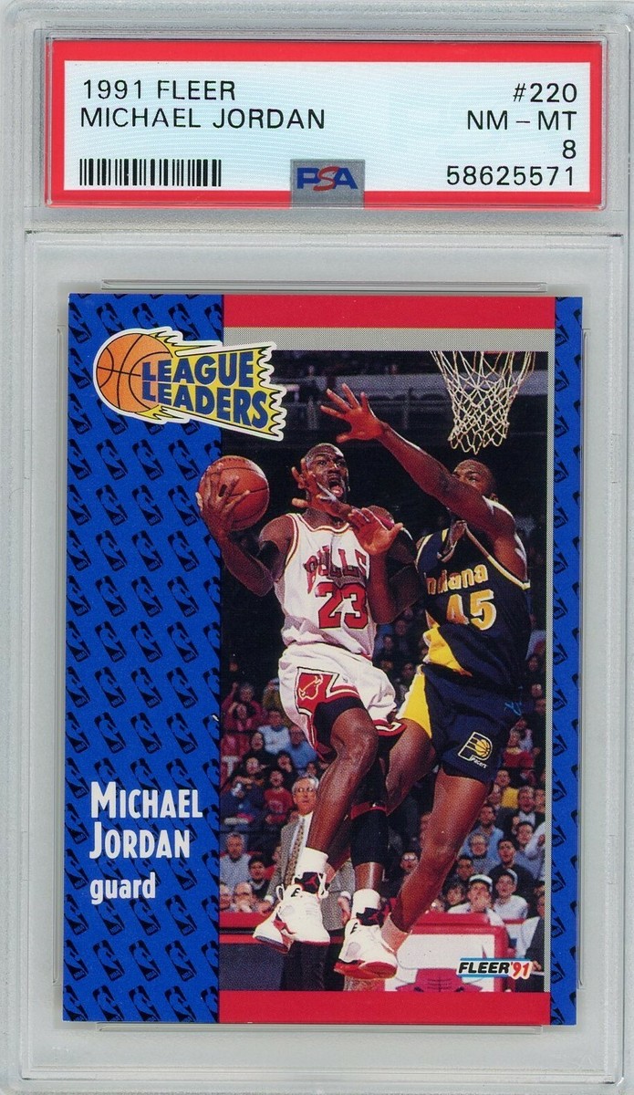 1991 Fleer Michael Jordan League Leaders #220 PSA 8 Near