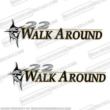 Fits Wellcraft 22 Walk Around Boat Logo Decals (Set of 2)