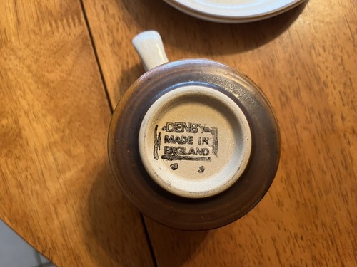 DE COLECCIÓN AÑOS 70 DENBY POTTERS RUEDA OXIDADOS Y PLATILLOS Juego de 4 gres Inglaterra - Imagen 3 de 11