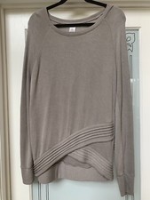 ACTIVE LIFE Long Sleeve Leisure Active Wear Silver Gray Top , Sz L NWOT