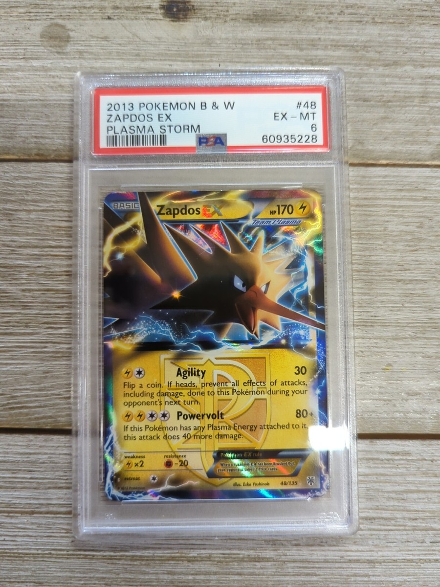PSA 6 Graded 2013 Pokemon B & W Zapdos EX Plasma Storm #48 | eBay