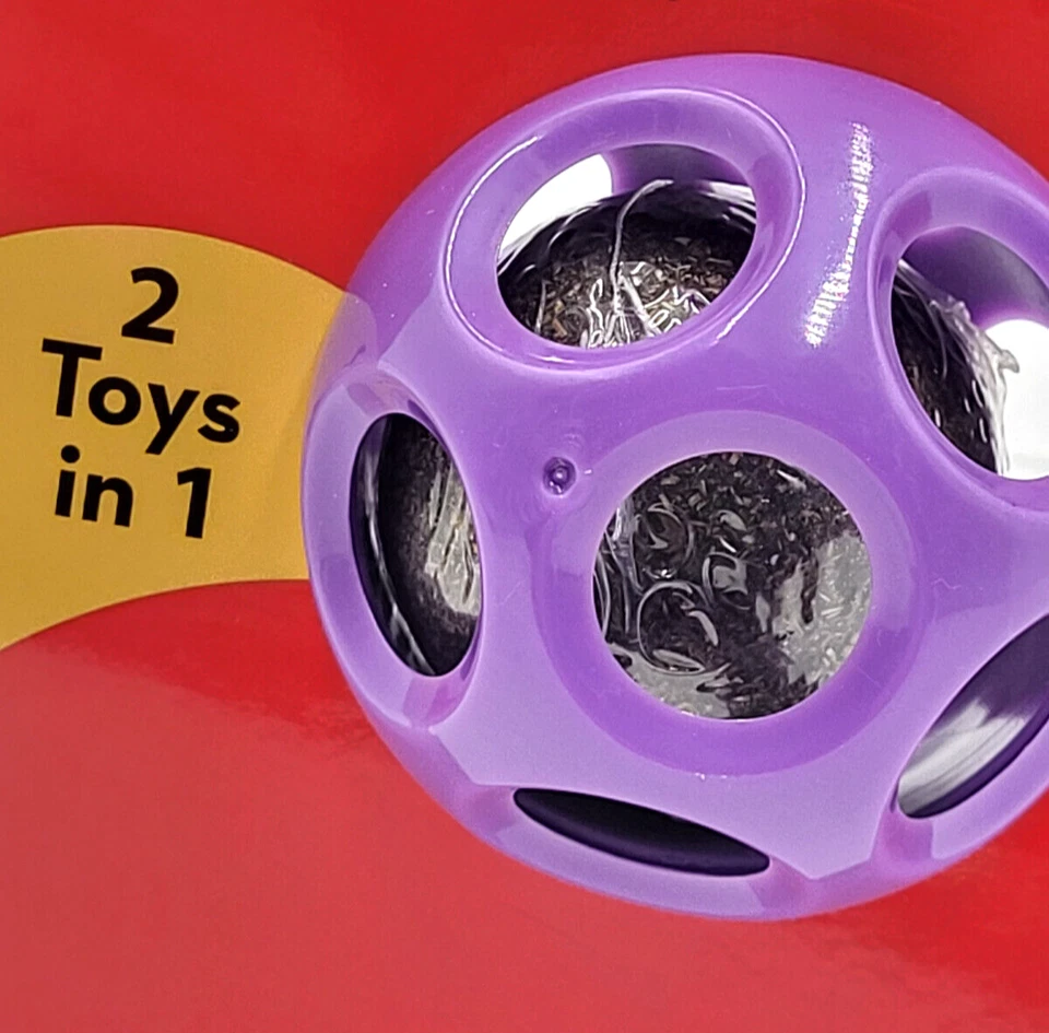 Kong Blissy Moon Ball 2 in 1 Batting Chasing Pouncing  Catnip Cat Toy - Image 2 of 4