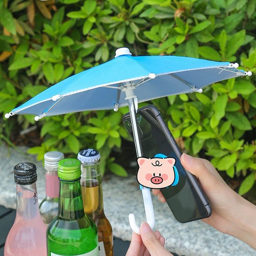 Mini Sun Shade Mobile Phone Holder Sun Umbrella Suction Cup Portable Stand Decor - Picture 10 of 25