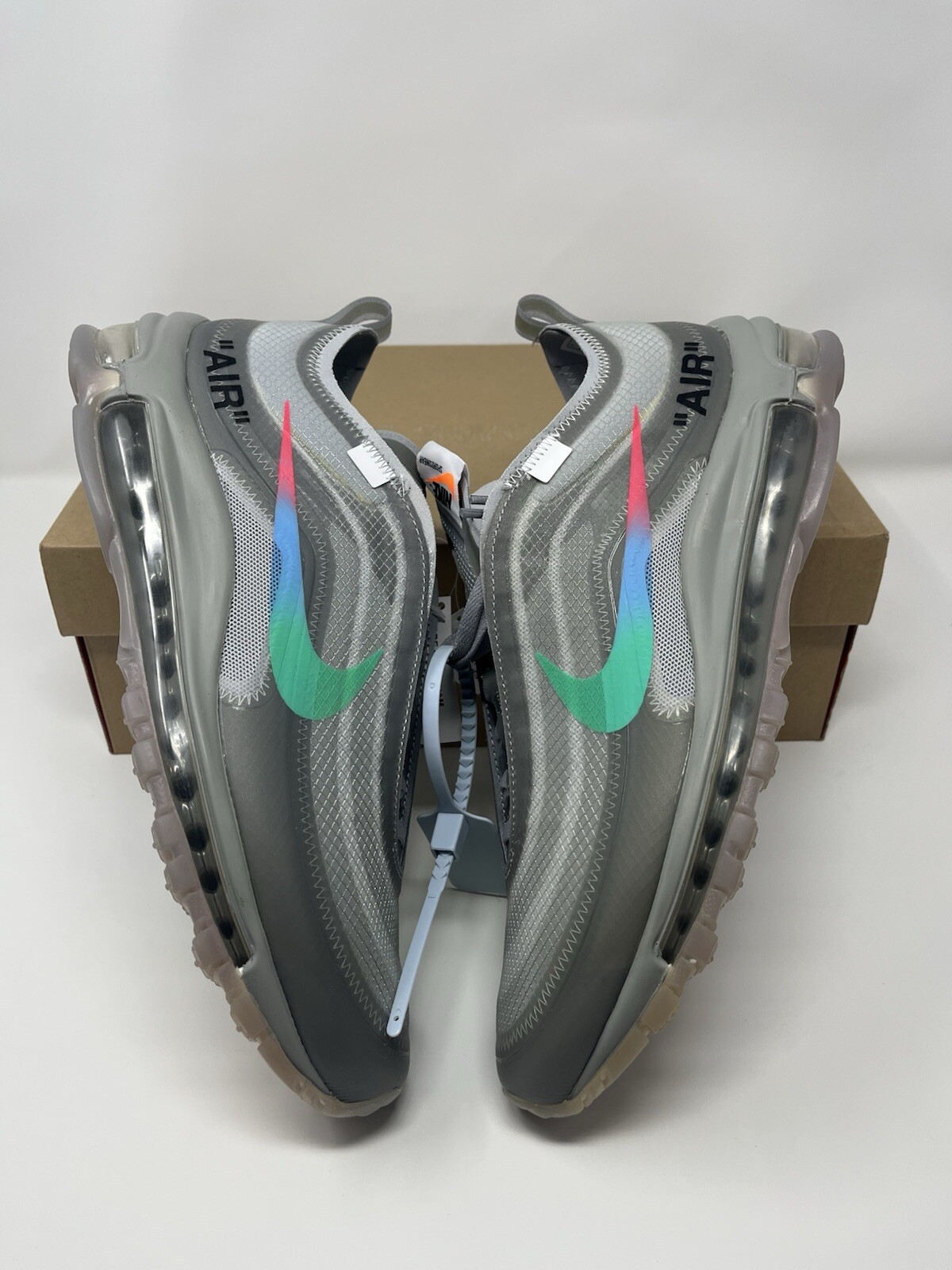 OFF WHITE X NIKE Nike Off White x Air Max 97 Menta taglia 8 5 uomo US AJ4585 101 NUOVE DI ZECCA