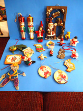 TWENTY-ONE Assorted Christmas Ornaments Old New