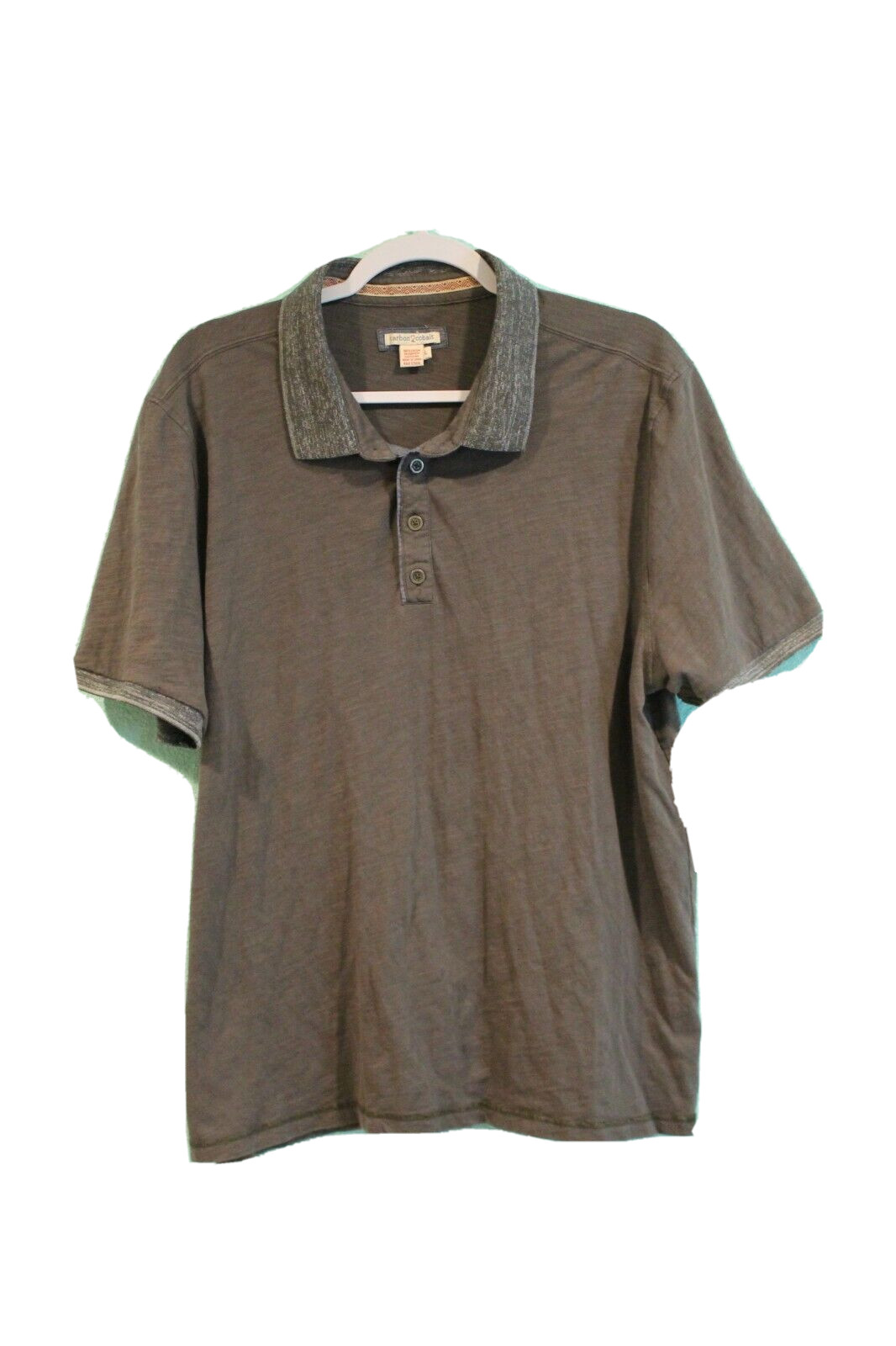 Carbon 2 Cobalt Men's Triple Texture Charcoal Polo Si… Gem