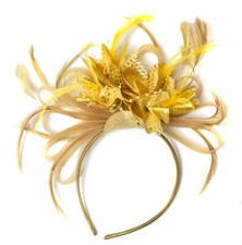 Customised Feather Hair Fascinator on Headband Wedding Royal Ascot Races Bespoke