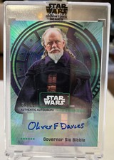 2022 Star Wars Signature Series OLIVER FORD DAVIES Green Auto 24/25 Sio Bibble
