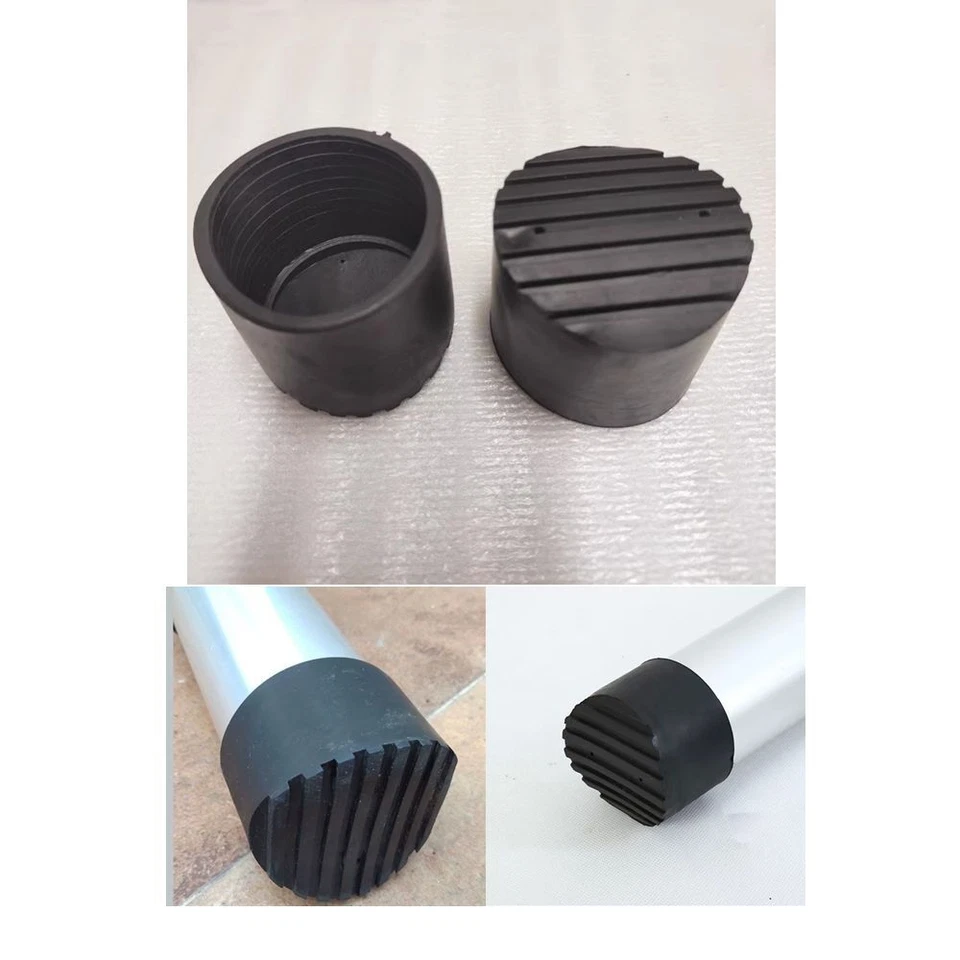 2pcs Ladder Non-slip Feet Matte Rubber Round Black