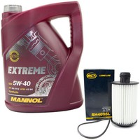 MotoröL Set 5W-40 5 Liter + ÖLfilter SH 4096 L FüR Chevrolet Orlando 2.0 D J309