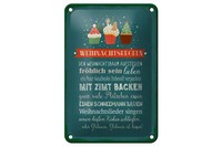Blechschild Spruch 12X18 Cm Weihnachtsregeln Deko Schild