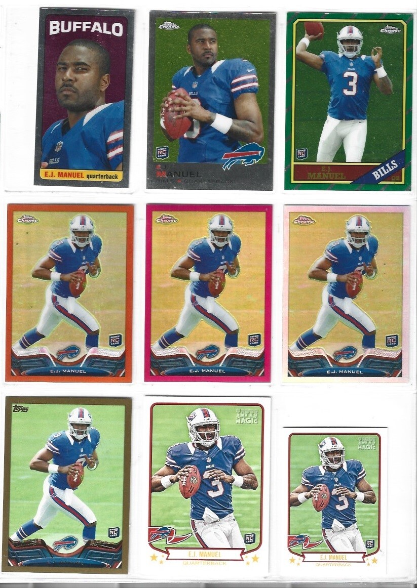 E J Manuel Buffalo Bills Florida State 25 card 2013 Topps brands RC lot-all diff