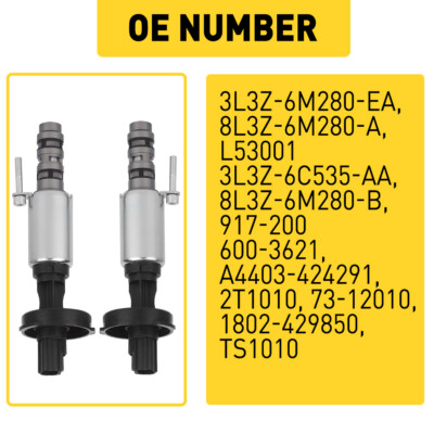 Engine Variable Valve Timing VVT Solenoid - For Ford F150 2011 2017 Metal Silver Tone 4 Pcs - View #12