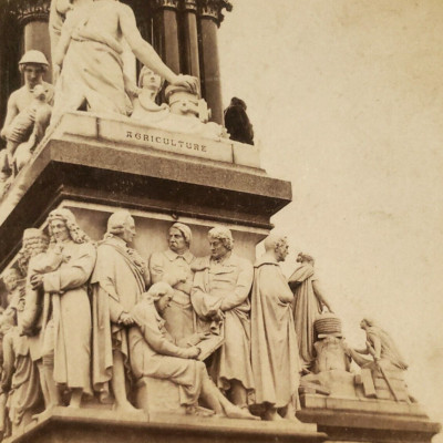Kensington Gardens Albert Memorial Stereoview c1870 London England Monument D845