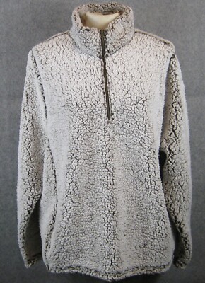 Linda Anderson Women's Fleece Jacket 1/4 Zip Pullover XXL Heather Brown