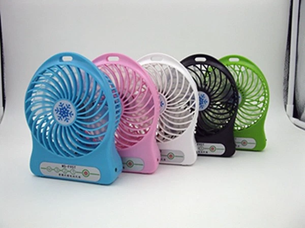 NEW Blue Rechargeable Mini Portable USB High 8 Hr 3 Speed Cooling Fan W8 - Image 2 of 2
