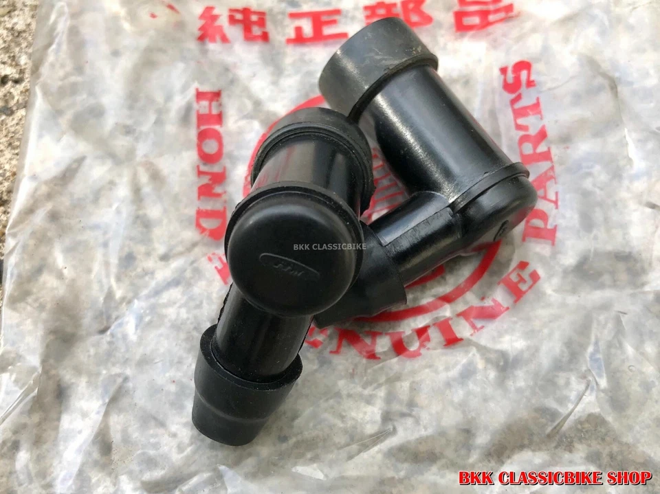 Bujía tapa original HONDA C72 C77 CA72 CA77 CB72 CB77 CL72 CL77 logotipo HM 2 piezas Foto 4 de 4