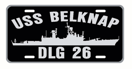 USS BELKNAP CG 26 DLG 26 License Plate U S Navy USN P01 - Picture 3 of 3