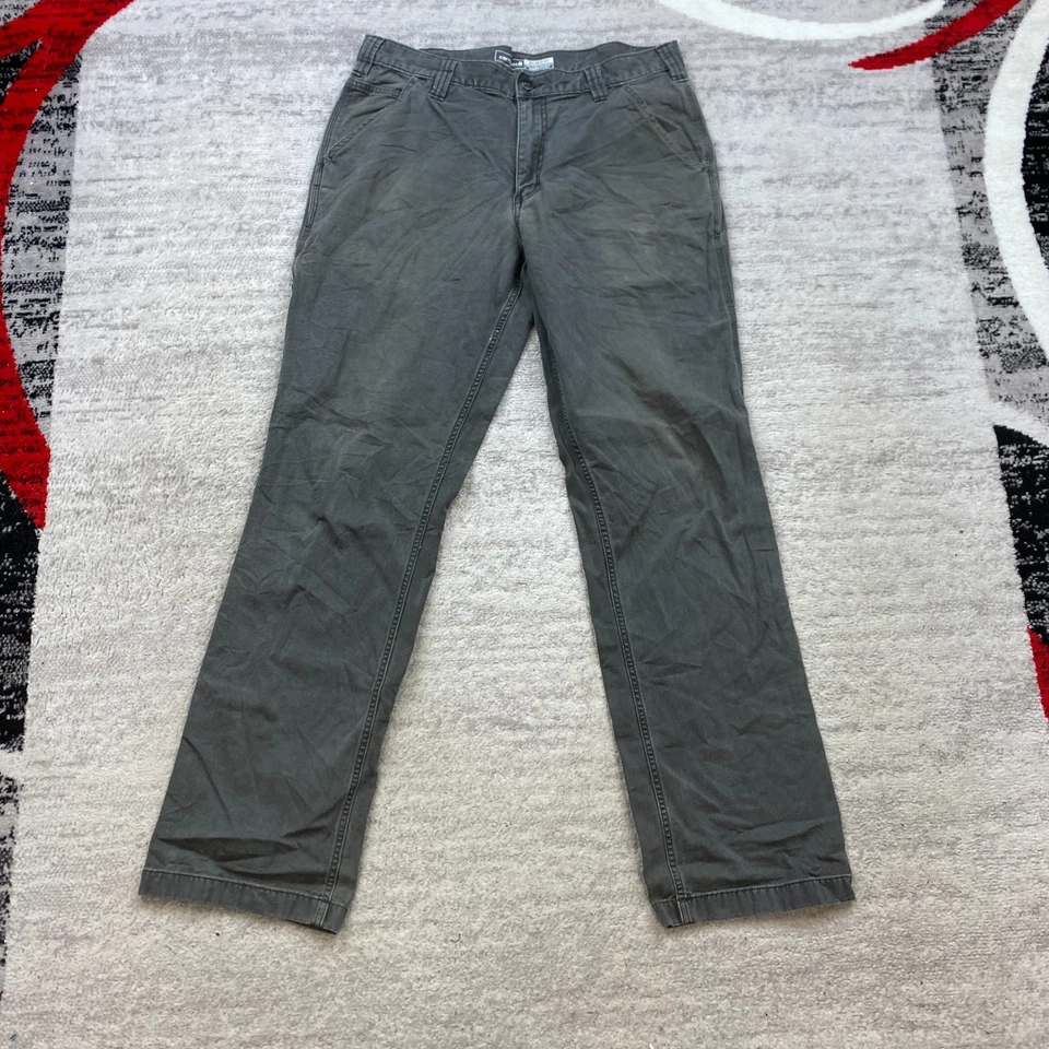 Calça chino Carhartt 102291 lona 34 marrom Y2K robusta flexível balanço 34x34 preparação masculina - Imagem 2 de 4