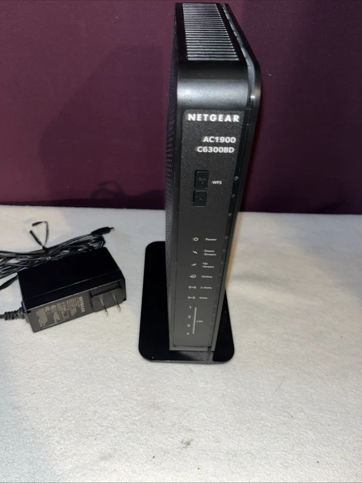 NETGEAR C6300BD AC1900 DOCSIS 3.0 Cable Modem WiFi Router with Stand K8 - Image 2 of 4