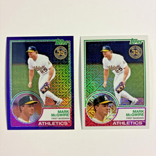 30/75! 2018 Topps Mark McGwire Mojo Purple Silver Pack Baseball Card + Base