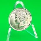 1923‑P Peace Silver Dollar Lustrous Nice Fields Light Marks lightly Toned