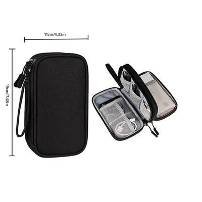 1Pc Pink/Grey/Black/Navy Travel Portable Digital Product Storage Bag USB Data Ca