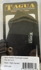 Tagua Nylon Paddle Thumbreak Holster Black Right Handed NPD1-040 Fits 1911’s 4”