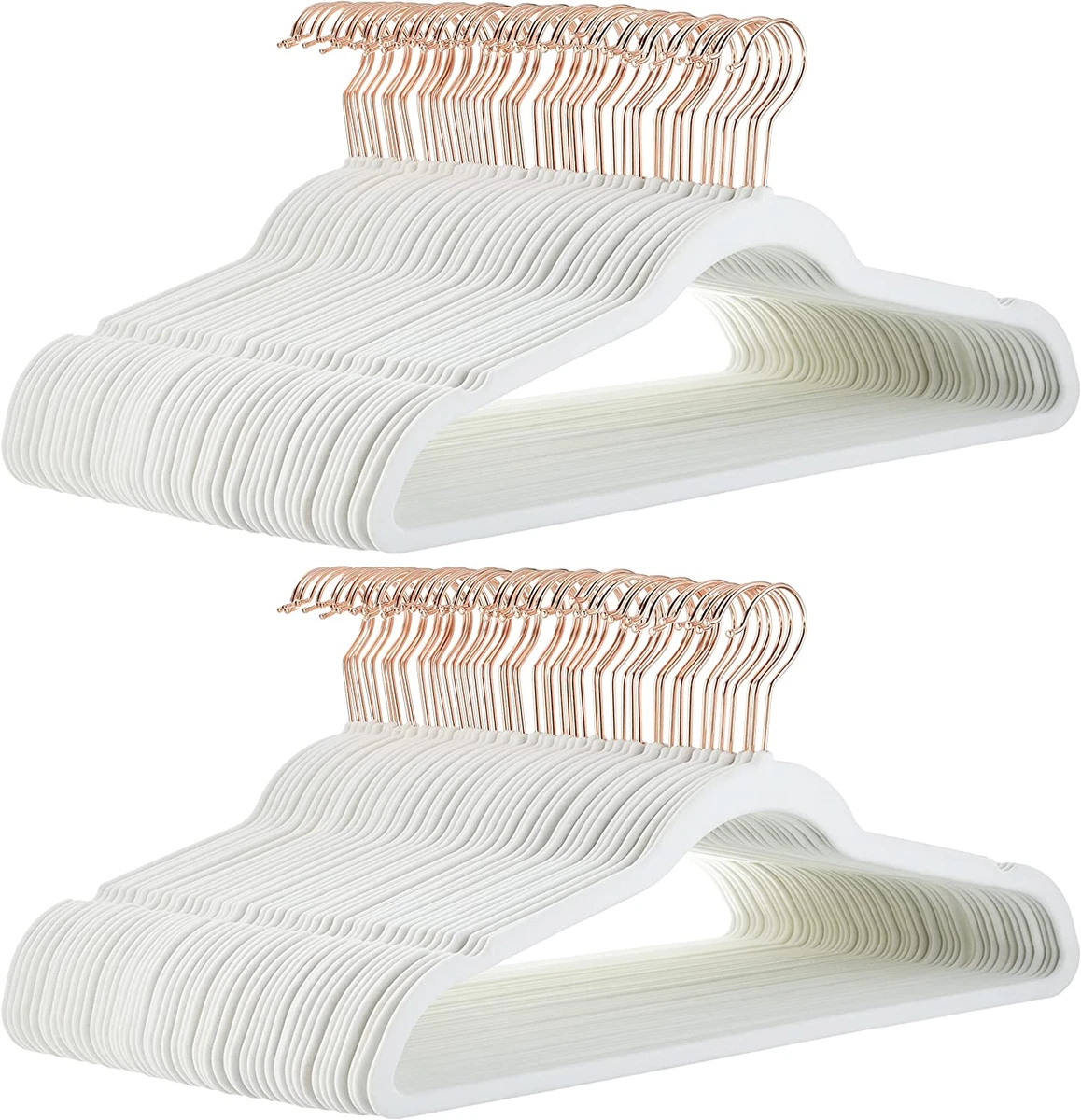 ManGotree Grucce in velluto per bambini con Gancio Girevole, Velluto Appendiabiti Del Bambino, Appendini per Bambini per Vestiti Risparmio di Spazio Antiscivolo, 30 Pack (Bianco