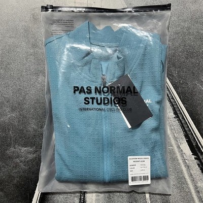 NEW Size L Pas Normal Studios Men's Escapism Wool Jersey Large Sky