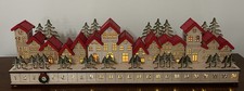 Christmas Holiday Wooden Village LED Advent Calendar 30"x4"x8" LAST ONE