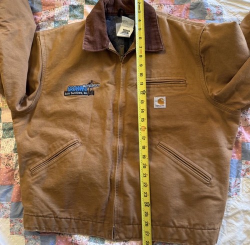 Vintage Carhartt Detroit Jacket J97 Canvas Blanket Lined Size Large by Carhartt, Size L, $180 - Photo 6